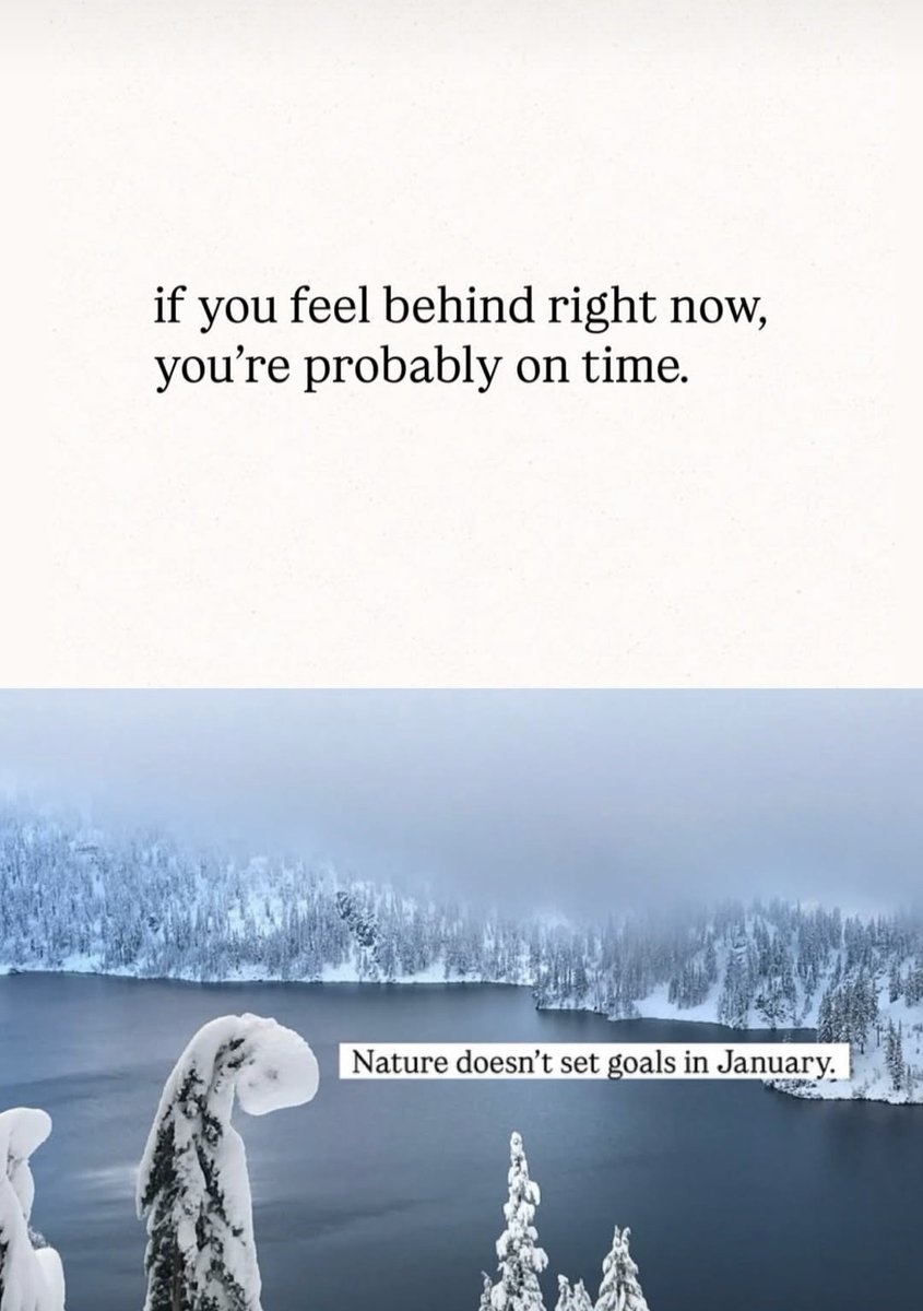 Nature doesn't set goals in January 😉