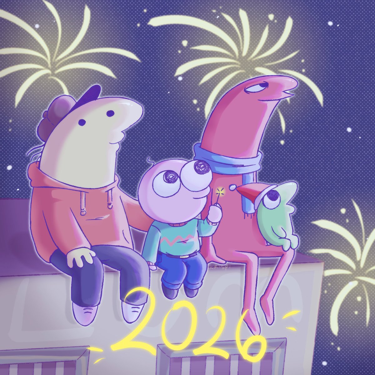 krispikrackers2's tweet image. happy new years #smilingfriends