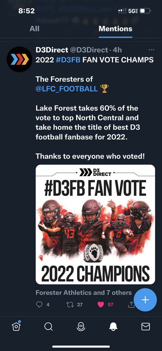 LFC_FOOTBALL's tweet image. Since 2021
46-7 (86%) record in the regular season. 
3 - MWC championships
3 - NCAA Playoff appearances
NPI #8 ranking at end of season (2024)
47 Different players received 80 All MWC nominations. 
 
Who’s the next #ForestFreak ?