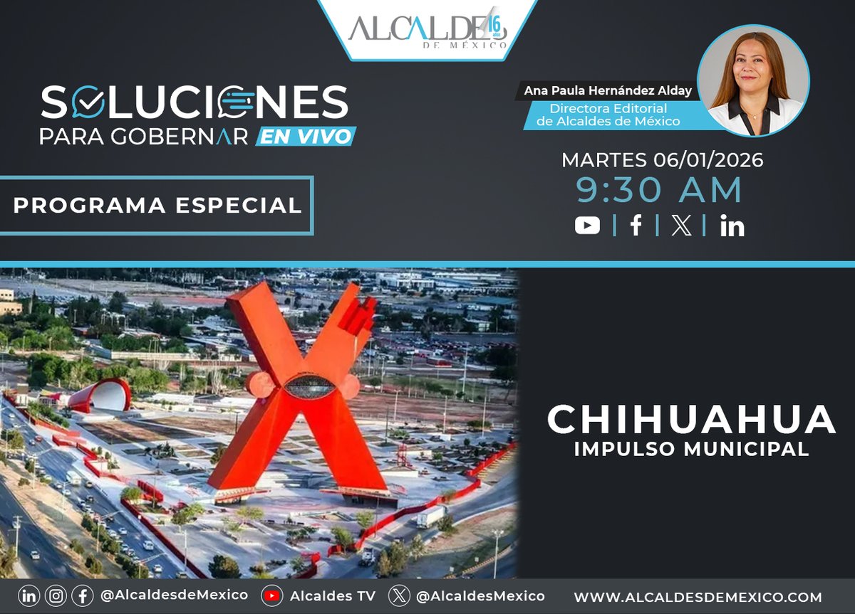 En #SolucionesParaGobernar, este 6 de enero presentamos un programa especial sobre #Chihuahua: Impulso municipal. ¡No te lo pierdas!