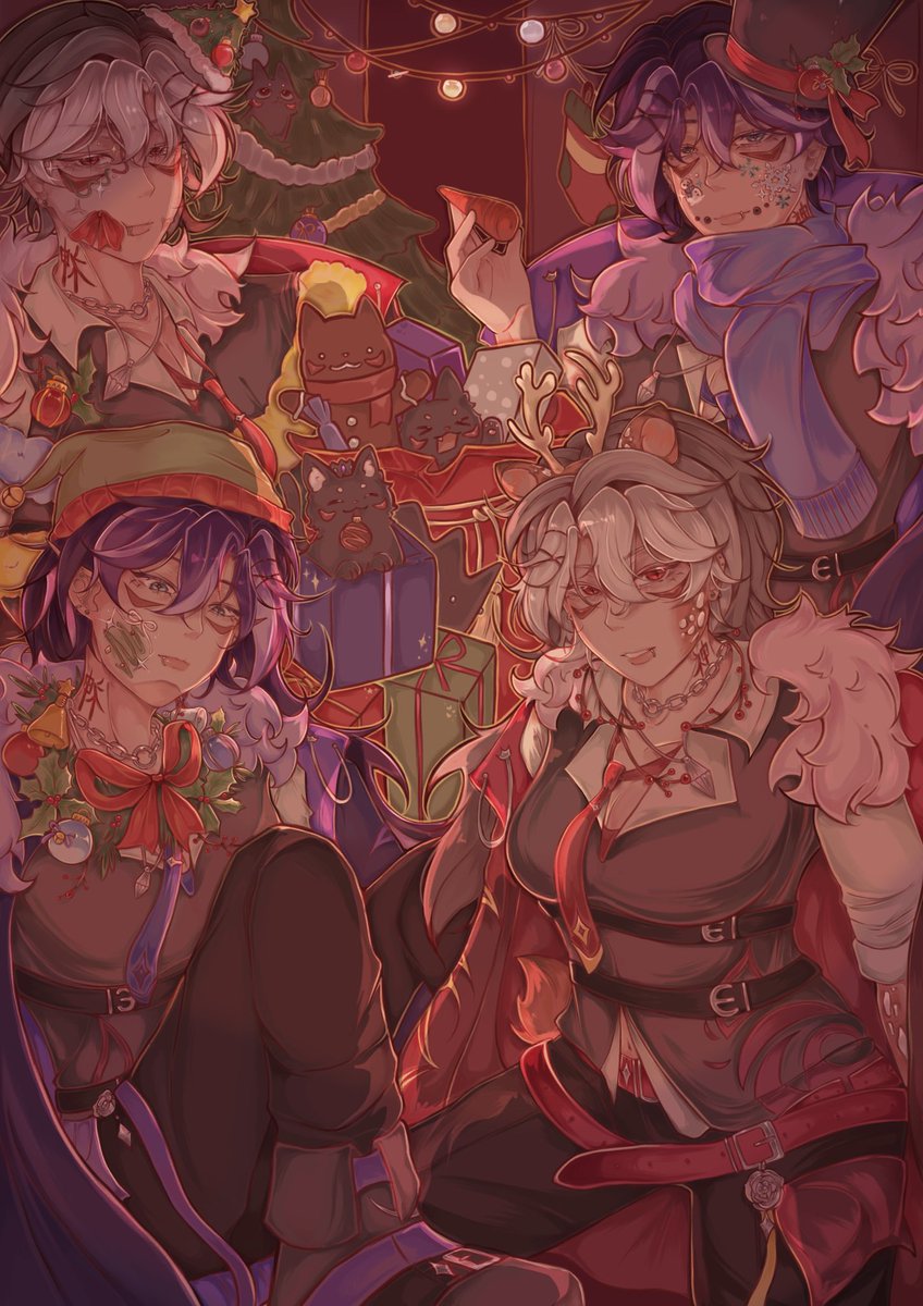 I finally finished it 
Super late Christmas artwork
At least I managed to finished it in these days
Just hope everyone happy new year
Happy 2026!!💜💜
 #RiiIllust