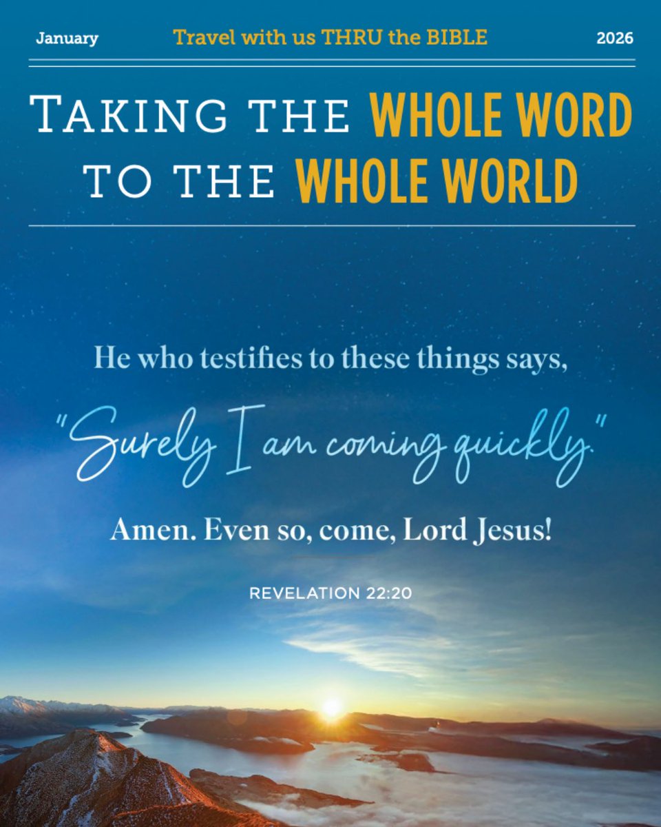 ThruTheBibleNet's tweet image. Travel with us as we begin a new year on the Bible Bus. Our January newsletter shares stories from Uganda, highlights from our study in Revelation, and a fresh reminder of God’s faithfulness.

Sign up to receive the print newsletter at TTB.org/monthly-newsle….