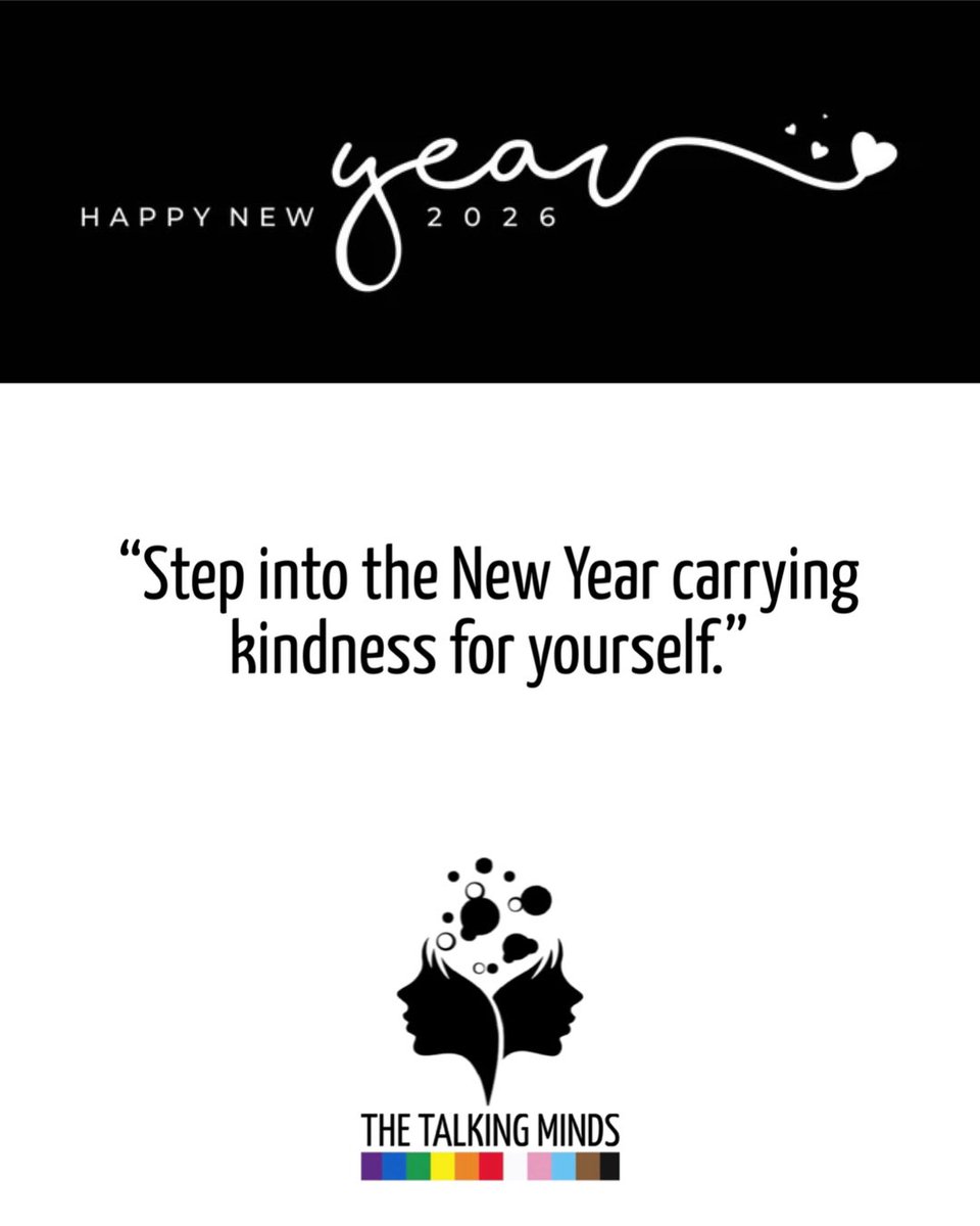 A new year doesn’t mean starting over, it means continuing.
Continuing to talk.
Continuing to care.
Continuing together.
💙🧠💚
#TheTalkingMinds | #HappyNewYear2026
