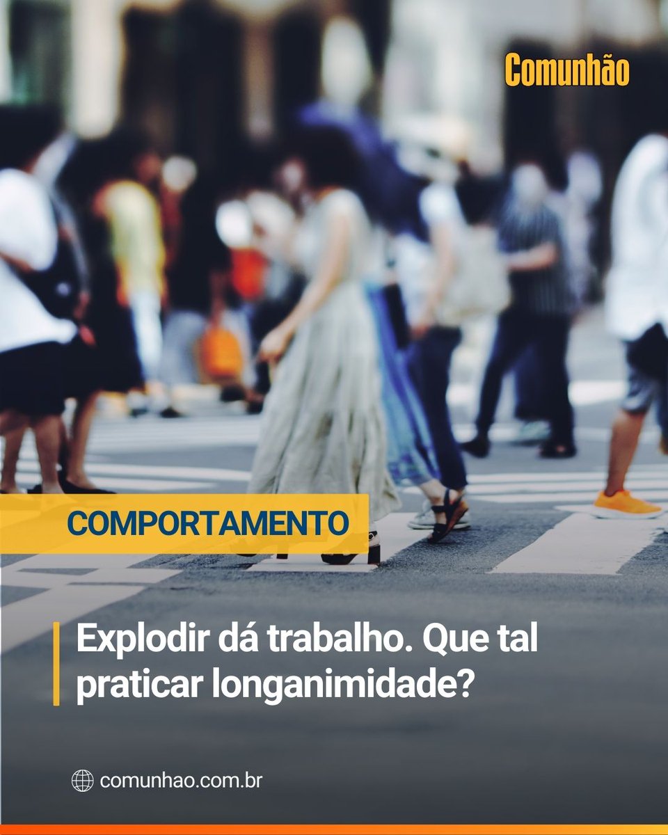 Explodir gasta energia e queima pontes. Praticar a longanimidade preserva o coração e constrói o caráter. Em 2026, escolha o fôlego longo em vez do pavio curto. comunhao.com.br/8y26