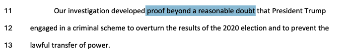 rgoodlaw's tweet photo. House Judiciary Committee releases on New Years Eve (in an obvious attempt to bury this info) the Jack Smith deposition transcript.

I recommend doing a word search for "proof beyond a reasonable doubt."

https://t.co/DMGdjcPCNs https://t.co/iA6Ii40v5Y