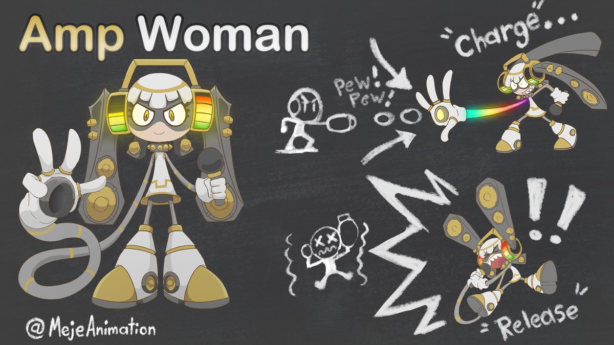 Robot Master Design
Amp Woman/ Sound Blaster Robot / by MejeAnimation
#MegaManDO #DesignARobotMaster