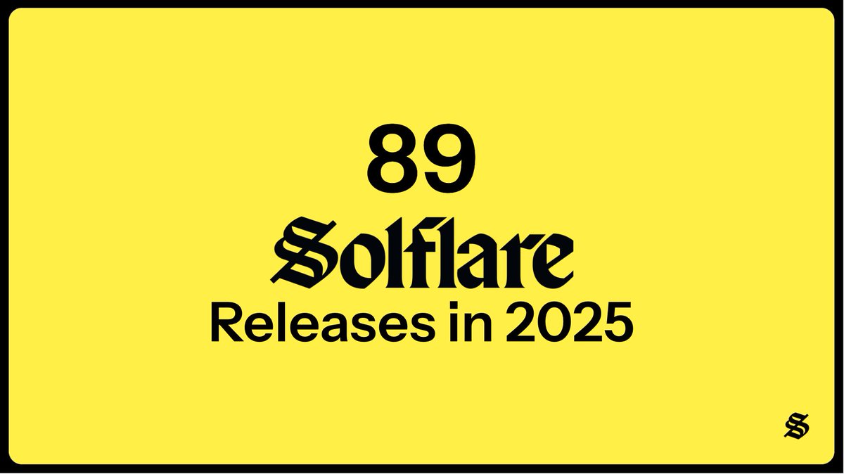 QT’ing this because I somehow missed it in 2024.

In 2025, arguably the most exciting year of crypto so far, <a href="/solflare/">Solflare - The Solana Wallet</a> shipped:
- 32 significant mobile releases
- 57 significant extension releases

This included some of the biggest and boldest projects we’ve ever taken on: the