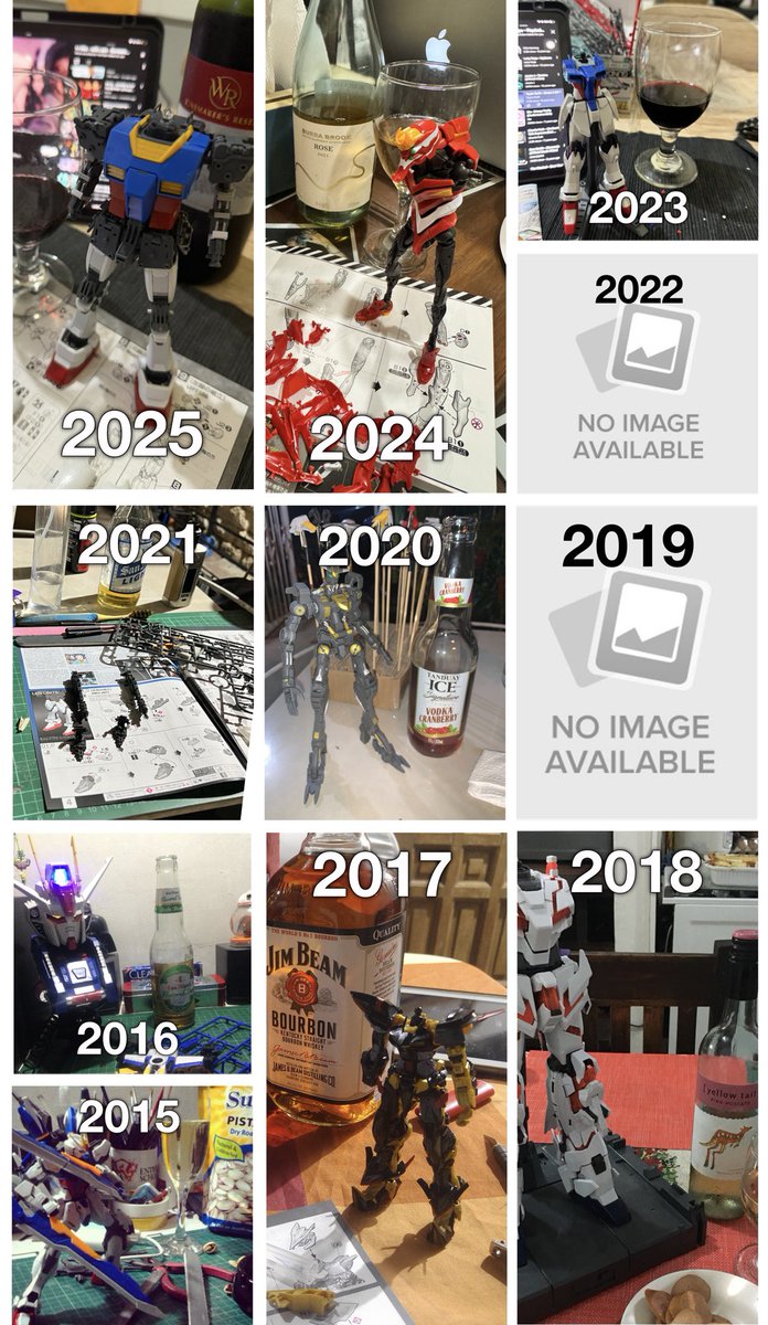 Year 11 of my Annual "Booze + Gunpla" New Year's Eve Tradition.

Cheers to hoping for more in the future! 🥳🥂