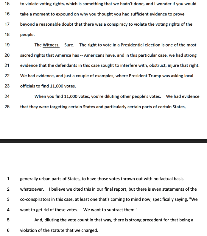 rgoodlaw's tweet photo. House Judiciary Committee releases on New Years Eve (in an obvious attempt to bury this info) the Jack Smith deposition transcript.

I recommend doing a word search for "proof beyond a reasonable doubt."

https://t.co/DMGdjcPCNs https://t.co/iA6Ii40v5Y