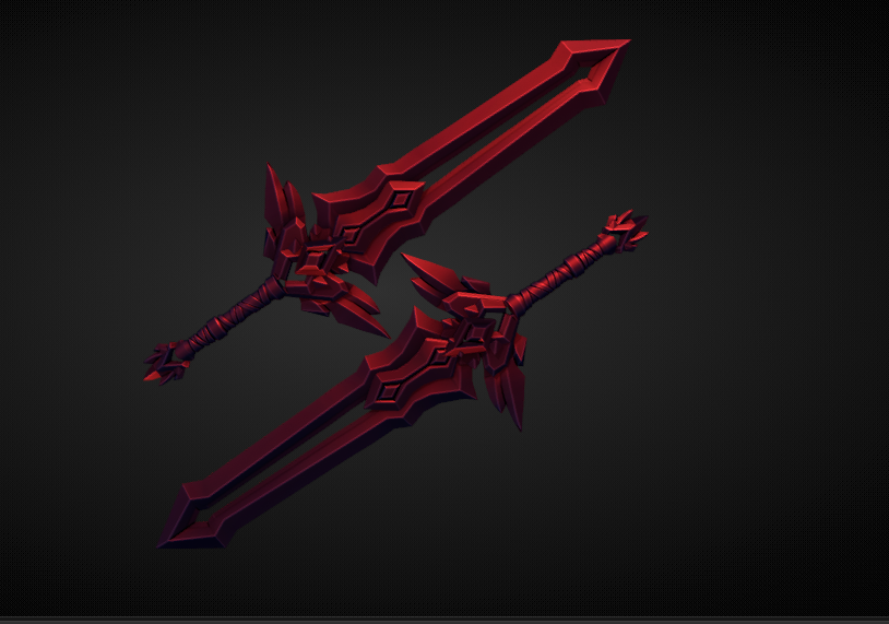 TrashAliou's tweet photo. I modeled this sword using Pyro’s tutorial again,
this time without any help or watching the video,
just to see if I’m getting better at modeling. 
📩 Discord: lodibidong_44941
 #3DModeling 
#SwordDesign #WeaponDesign
#Blender #Blender3D
#Learning3D
#Roblox #RobloxDev #RobloxUGC https://t.co/3xEfA8Fgxk