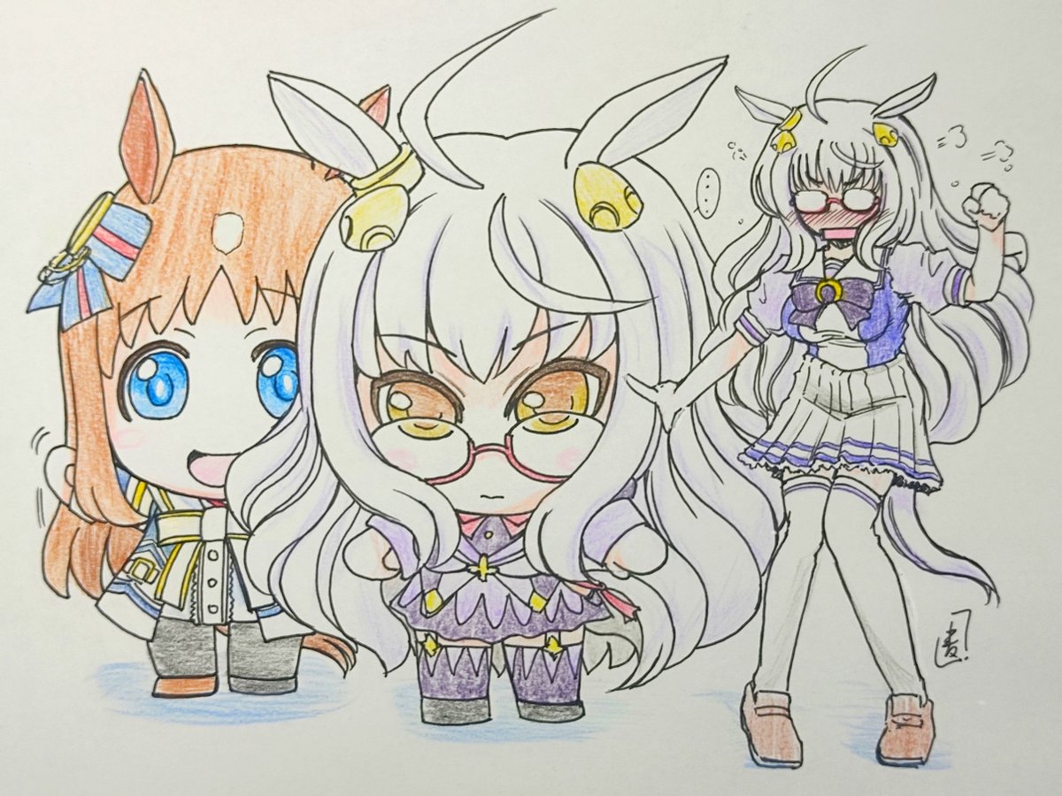 あけましておめでとうございます。とりあえずウマ関係らくがき絵で暫定的にー とりあえず寝ます。起きてからがんばる 