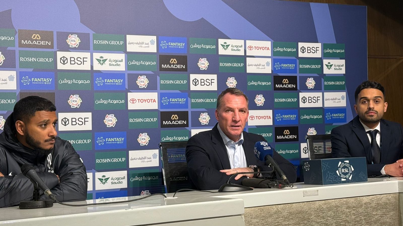 الآيرلندي بريندان رودجرز مدرب القادسية في المؤتمر الصحافي: - لعبنا بشكل ممتاز في الشوط الأول، وبدأنا ببطء في الشوط الثاني وردة فعل الشباب متوقعة. - اللاعبون أظهروا روح وقتالية عالية لحصد الثلاث نقاط، وكان من الممكن تسجيل مزيدًا من الأهداف. #الشباب_القادسية 