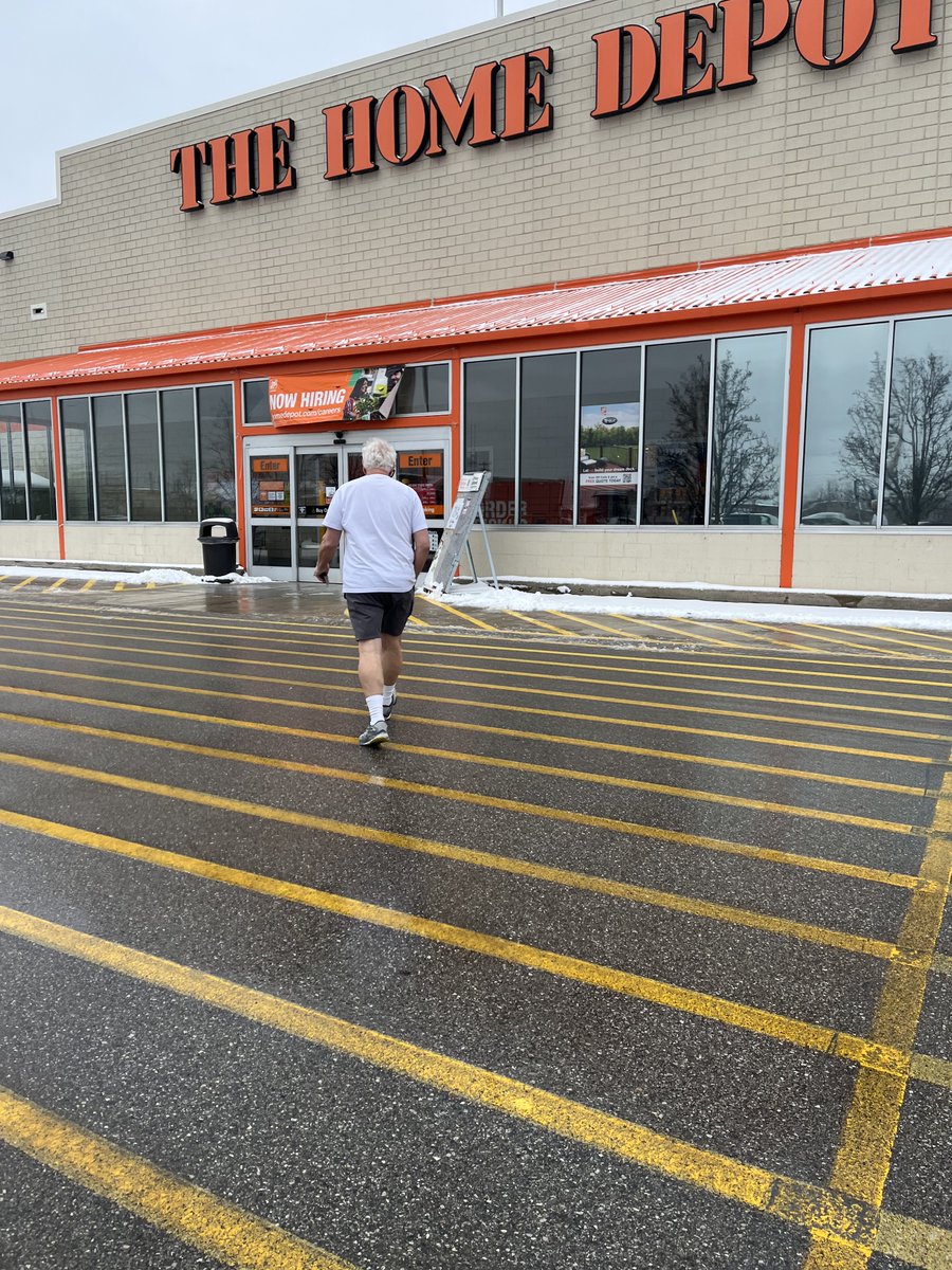 It was 26 degrees with a 17mph wind in Grand Haven, MI earlier today when I followed this guy into ⁦<a href="/HomeDepot/">The Home Depot</a>⁩. “Real feel” temp was 16 degrees. Welcome to west Michigan!
