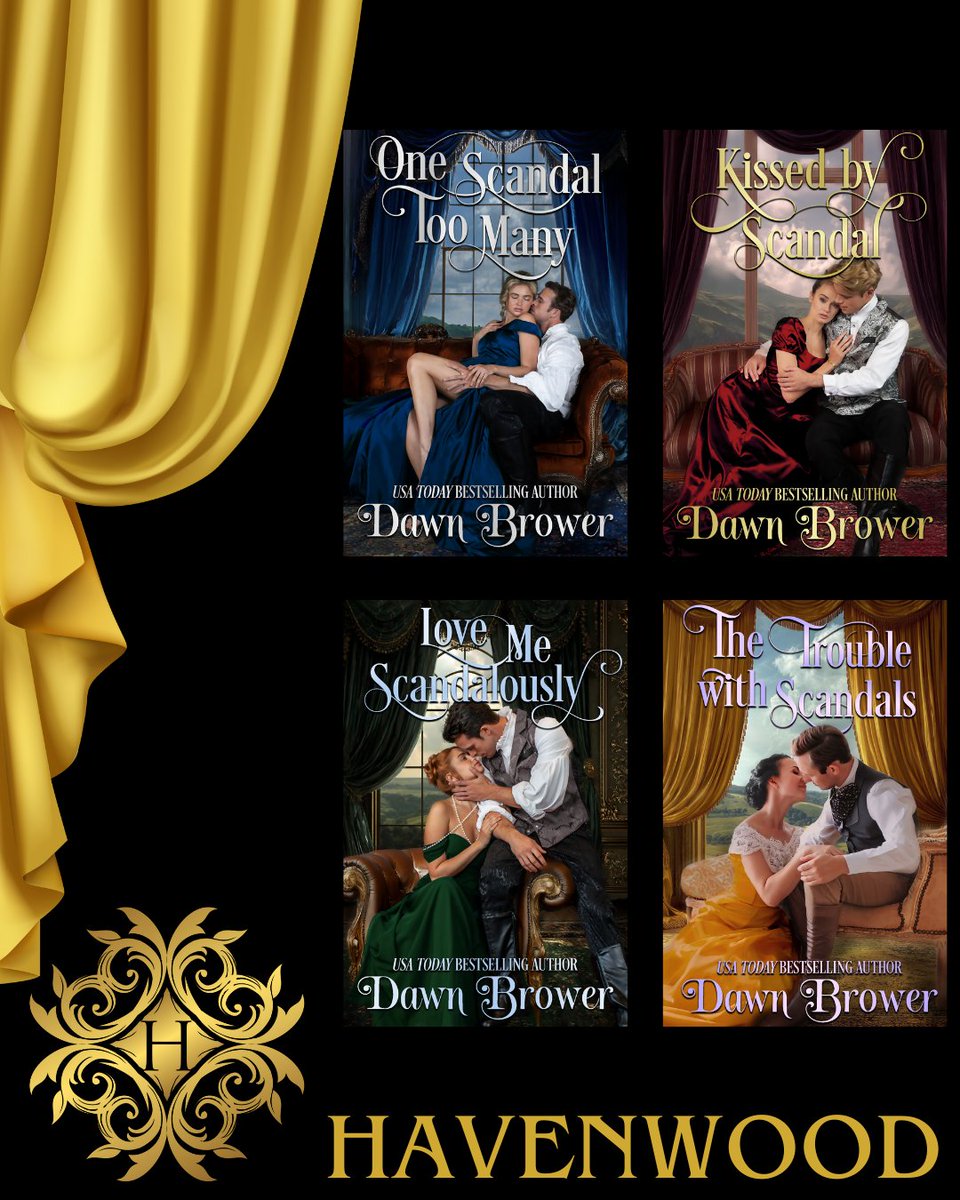 Havenwood has a new look
Order them here:
One Scandal Too Many: books2read.com/One-Scandal-To…
Kissed by Scandal: books2read.com/Kissed-by-Scan…
Love Me Scandalously: books2read.com/Love-Me-Scanda…
The Trouble with Scandals: books2read.com/The-Trouble-Wi…

#HistoricalRomance #RegencyRomance #booksbooksbooks