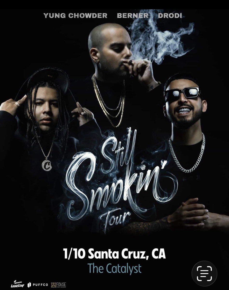 Smokin out the 831 with <a href="/berner415/">Berner</a> at The Catalyst Club in Santa Cruz on 1/10.. Show is almost SOLD OUT.. Better hurry and swoop those tix. <a href="/cookiesglobal/">Cookies 🍪</a> <a href="/bernoneent/">berner</a> <a href="/PickyStickLPTM/">PickyVibes</a> <a href="/vibespapers1/">vibespapers</a>
