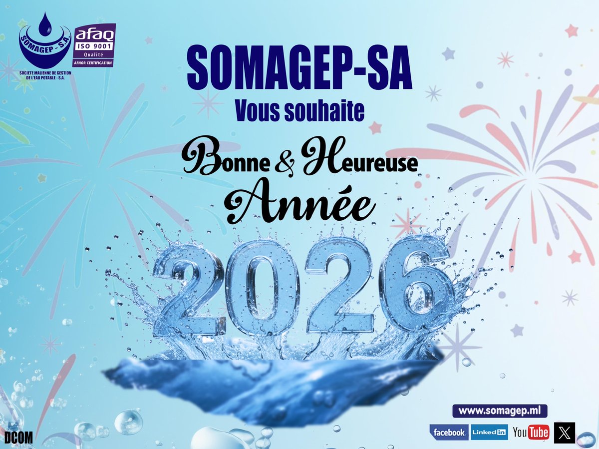 Bonne &amp; heureuse année 2026
Santé, Prospérité et bonheur 
#eaupotable #nouvelan #Mali