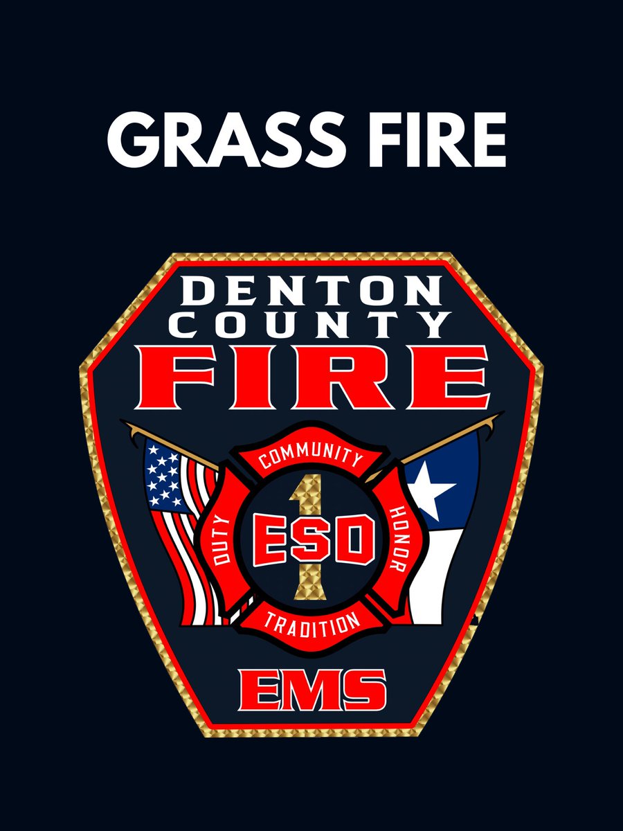 12.31.25 | At 1:25pm, Denton County Emergency Services District No. 1 &amp; 2 is currently working a grass fire in the area of 1400 Block of Barberry Lane in Canyon Falls. Please avoid the area to allow first responders to work.