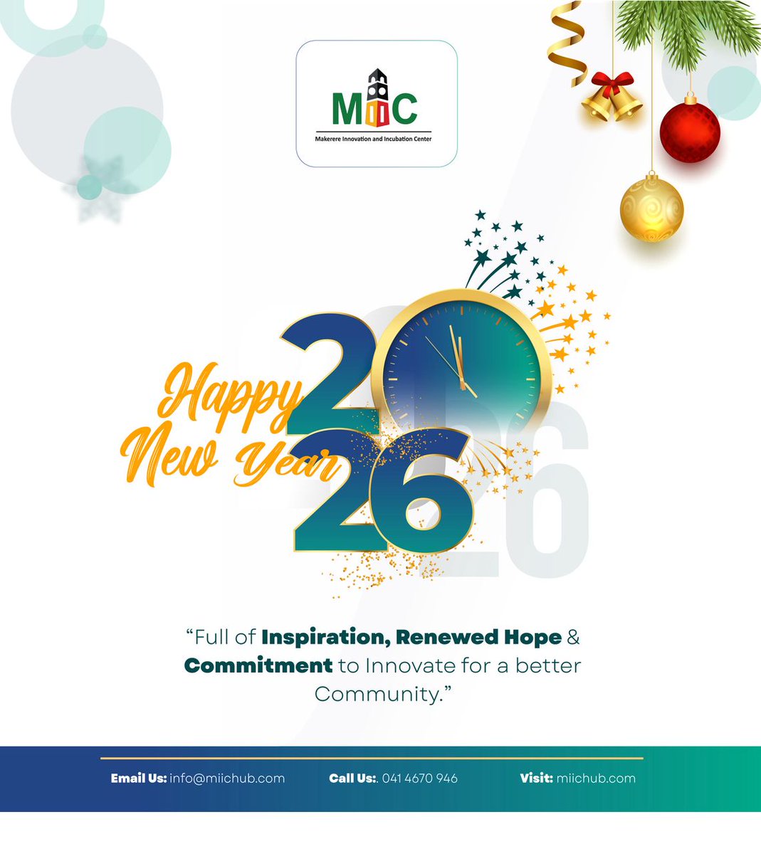 miic_ug's tweet image. #HappyNewYear

Wishing you a year of breakthrough ideas, successful pivots, and collaborations that spark growth.

Let's make it a year to remember. 

#InnovateWithUs