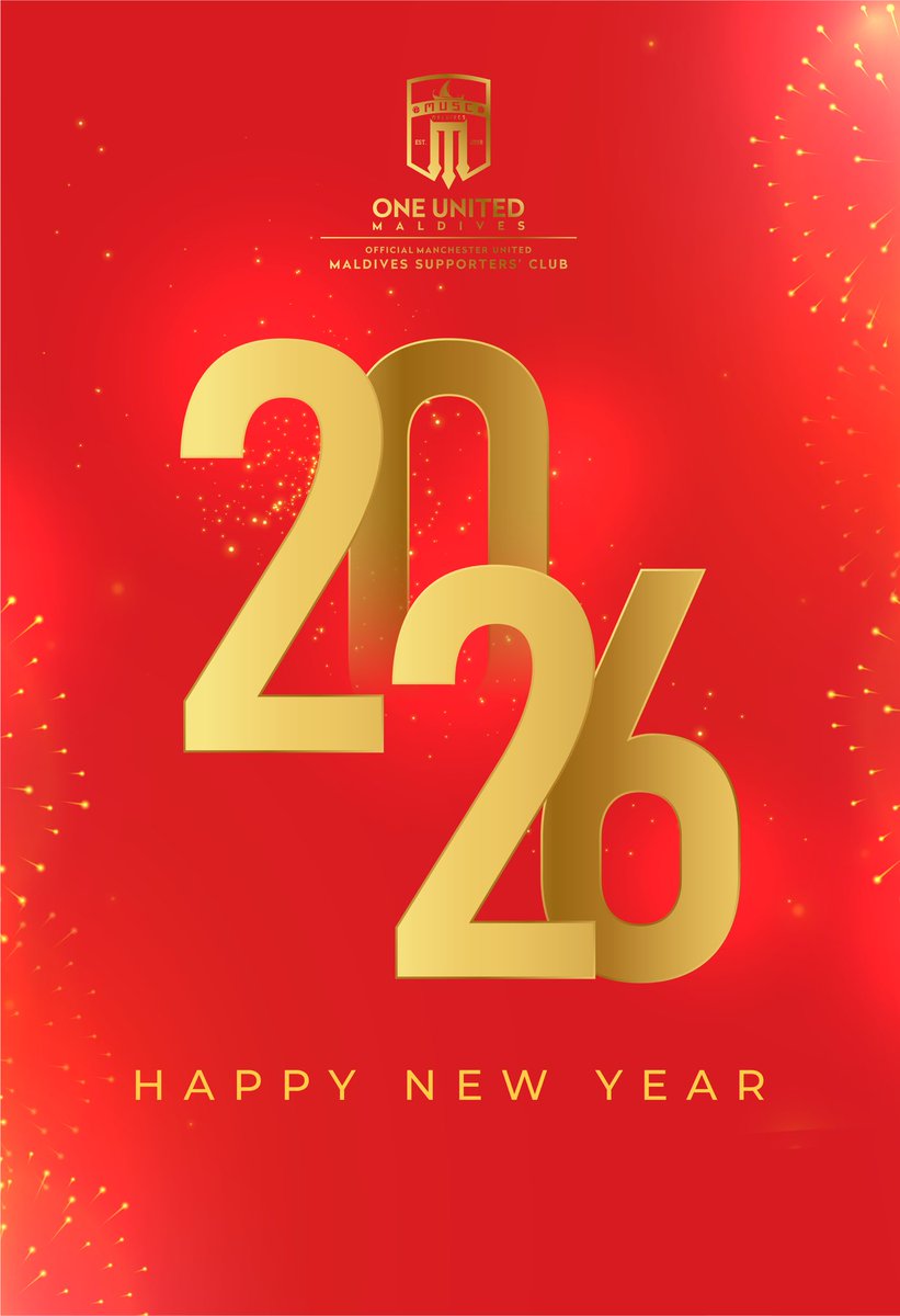 muscmaldives's tweet image. Wishing all @ManUtd fans and One United Maldives members a Happy New Year. Thank you for your passion and unwavering support. Here’s to a year of unity, joy, and great moments together.

One United. One Family. ❤️
