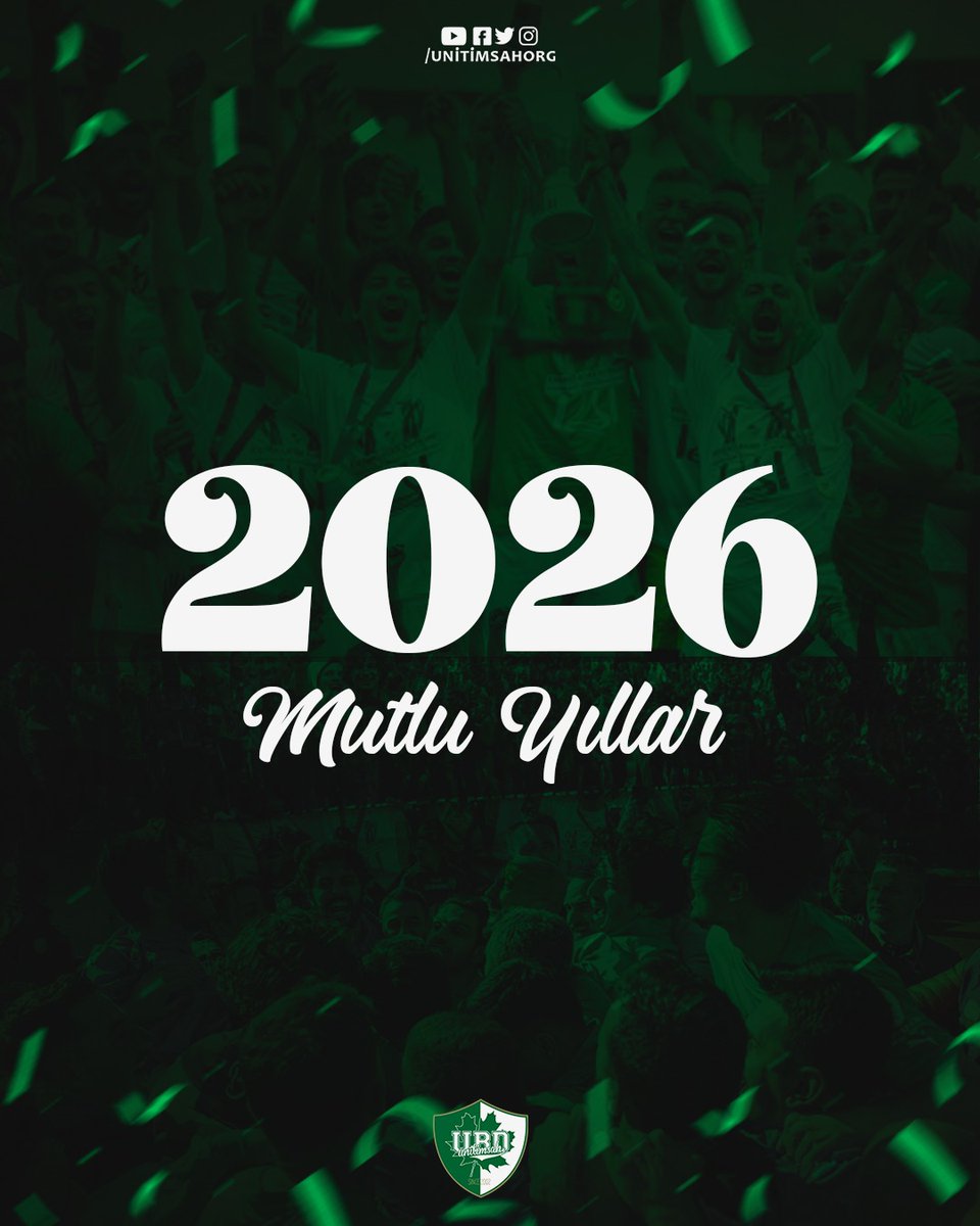 unitimsah's tweet image. Bursaspor camiasının yeni yılını en içten dileklerimizle kutlar, yeni yılda tüm camiamıza başarılı ve huzurlu bir yıl dileriz. 
2026 yılında da yolun sonu şampiyonluk olsun! 
Yeni yılınız kutlu olsun!
