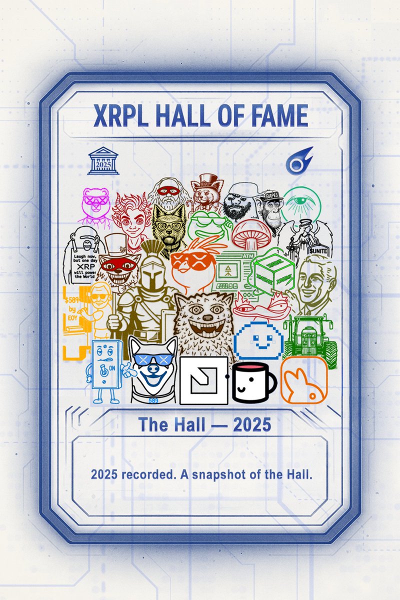 Immortal #2025 — The Hall (Snapshot). 🏛️

This card captures a snapshot of the Hall in 2025 — a recorded moment in time, not a complete roster. 

This auction marks a one-of-one archival release within the Hall.

xrp.cafe/nft/000813887B…