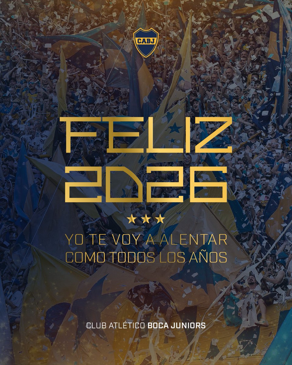 ¡YO TE VOY A ALENTAR COMO TODOS LOS AÑOS! 💙💛💙

Feliz 2026, Xeneizes ✨