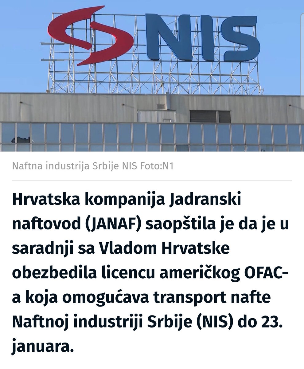 Hrvatska obezbedila licencu za NIS a ne Vučić...