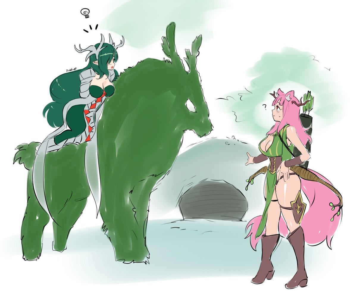 test1_5's tweet image. Nemora can sometimes be a bit of an airhead all things considered. But she does get her strokes of genius.

Art by Eudetenis: picarto.tv/eudetenis