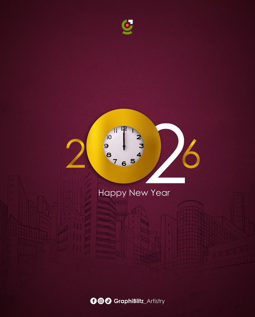 GraphiBlitz's tweet image. Happy New Year! 🎉

May 2026 bring you love, laughter, and endless blessings 😊
Huge thanks for rocking with me in 2025 😊 
Here's to crushing new goals and making more memories together this year🥂

CREATIVE ALCHEMY.BRILLIANT DESIGNS. GRAPHIC ARTISTRY

#HappyNewYear2026