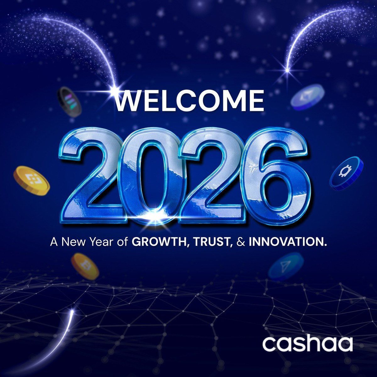 Happy New Year, Cashaa Family! 🎇
We are entering 2026 with a clear mission: Growth, Trust, and Innovation. 💎
With our restructuring nearing completion and a new product suite on the horizon, we’re excited to build a stronger future together. 🚀