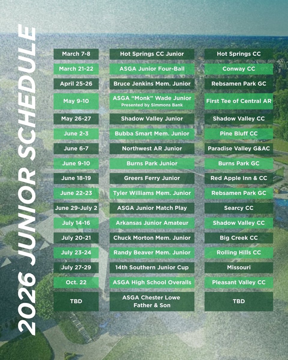 Arkansas State Golf Association tweet media