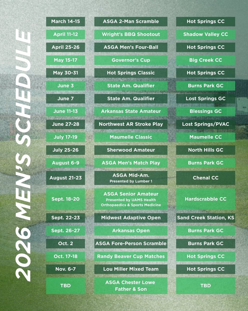 Arkansas State Golf Association tweet media