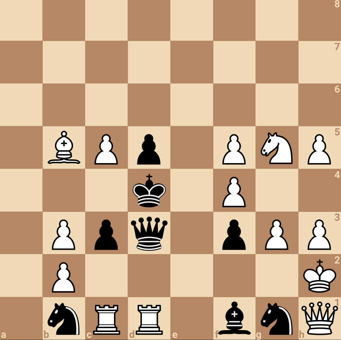 GeirSune's tweet photo. Goodbye (20)25, welcome (20)26!

In other words: Add a piece to the diagram, then White to play and give mate on one move. The position must be legal. https://t.co/lFxpjVW3R5