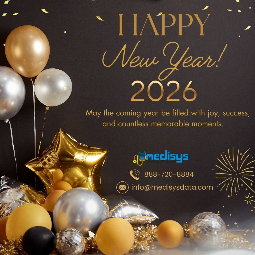 ✨ Happy New Year from Medisys Data Solutions! ✨
Wishing you a year filled with success, growth, and seamless healthcare revenue management.

#medisysdata #HappyNewYear2026 #MedicalBilling #HealthcareExcellence #BillingSolutions #NewYearNewGoals
