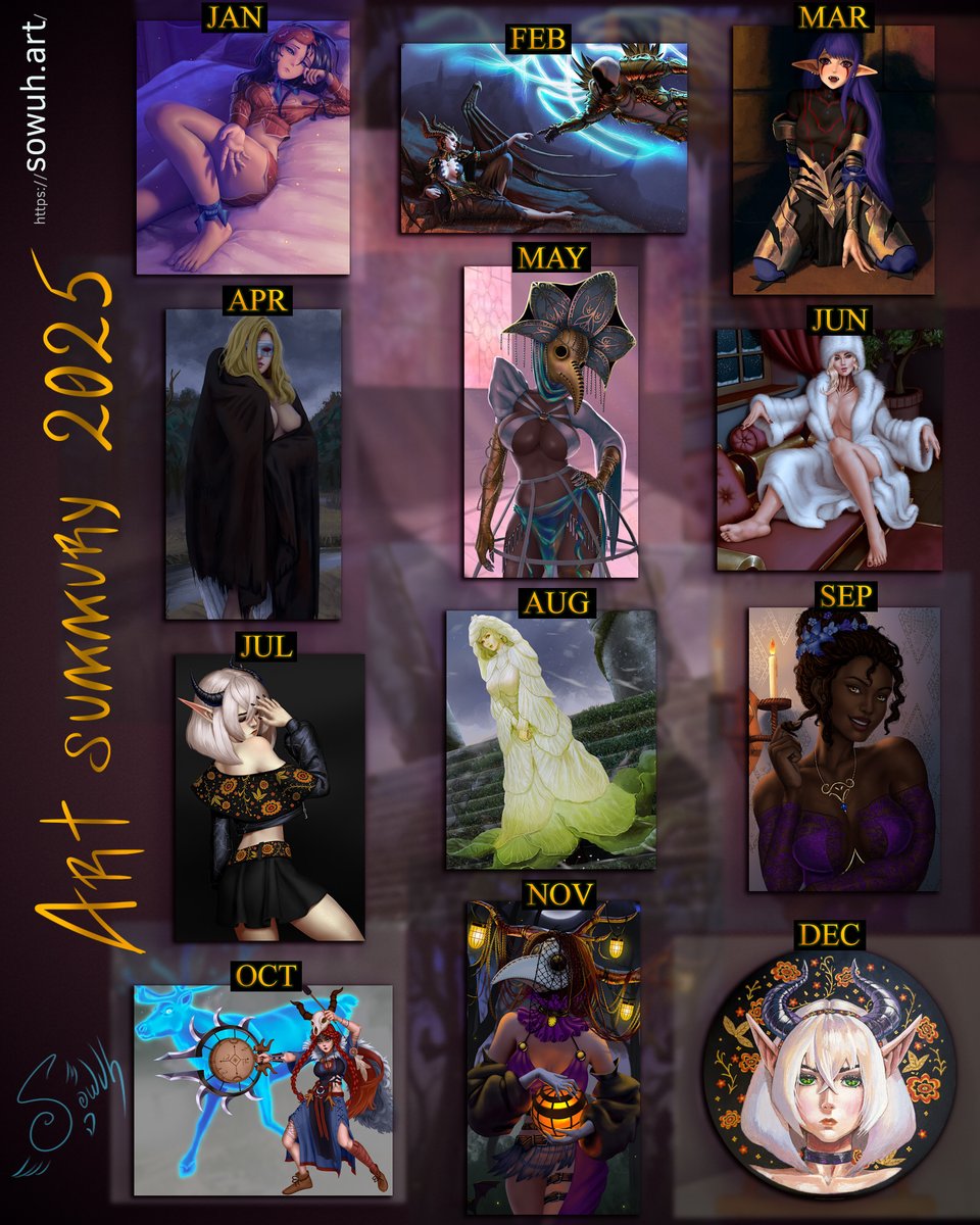 So, 2025 has come to an end.
It was strange. It was scary. I was gored by deer, and they wouldn't hire me at INDUSTRY. But I still drew.
I hope next year will be no less fun, but a little kinder.
I wish all your dreams come true.
HAPPY NEW YEAR 2026! :V