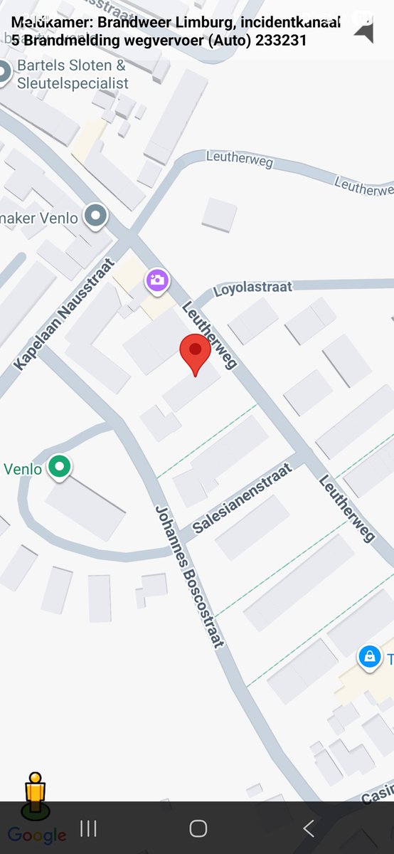 Brandmelding wegvervoer met inzet van hulpdiensten