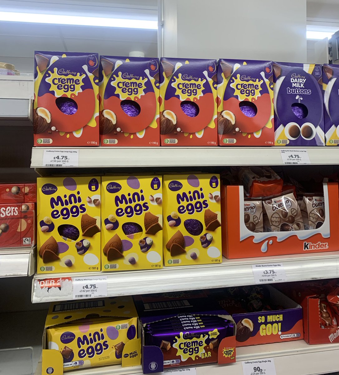 JAHeale's tweet image. Easter eggs already on sale on new year’s Eve in one enterprising Sainsburys