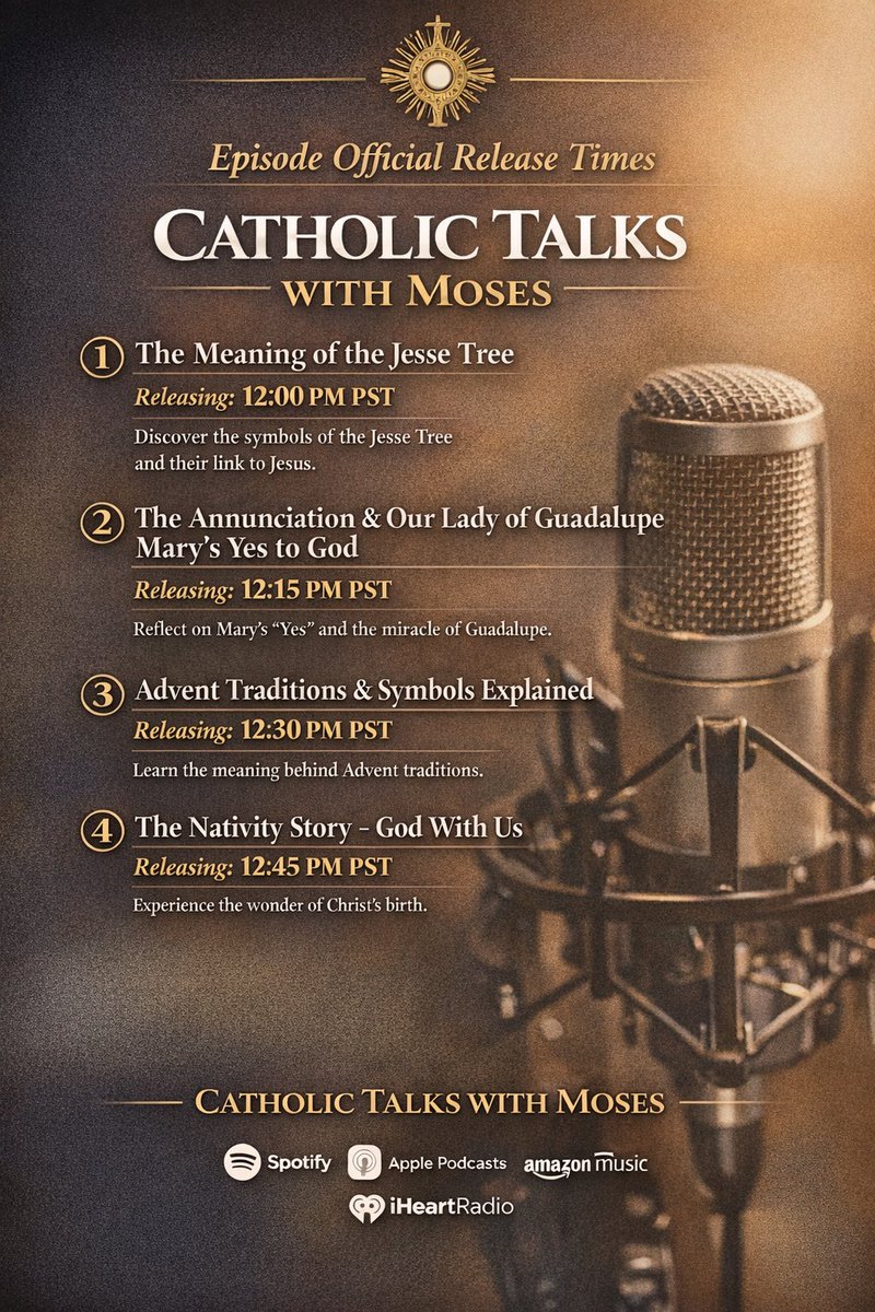 CTWMoses's tweet photo. All episodes now Released Catholic Talks with Moses live now wherever you get your podcasts! https://t.co/ONDnQevEiQ