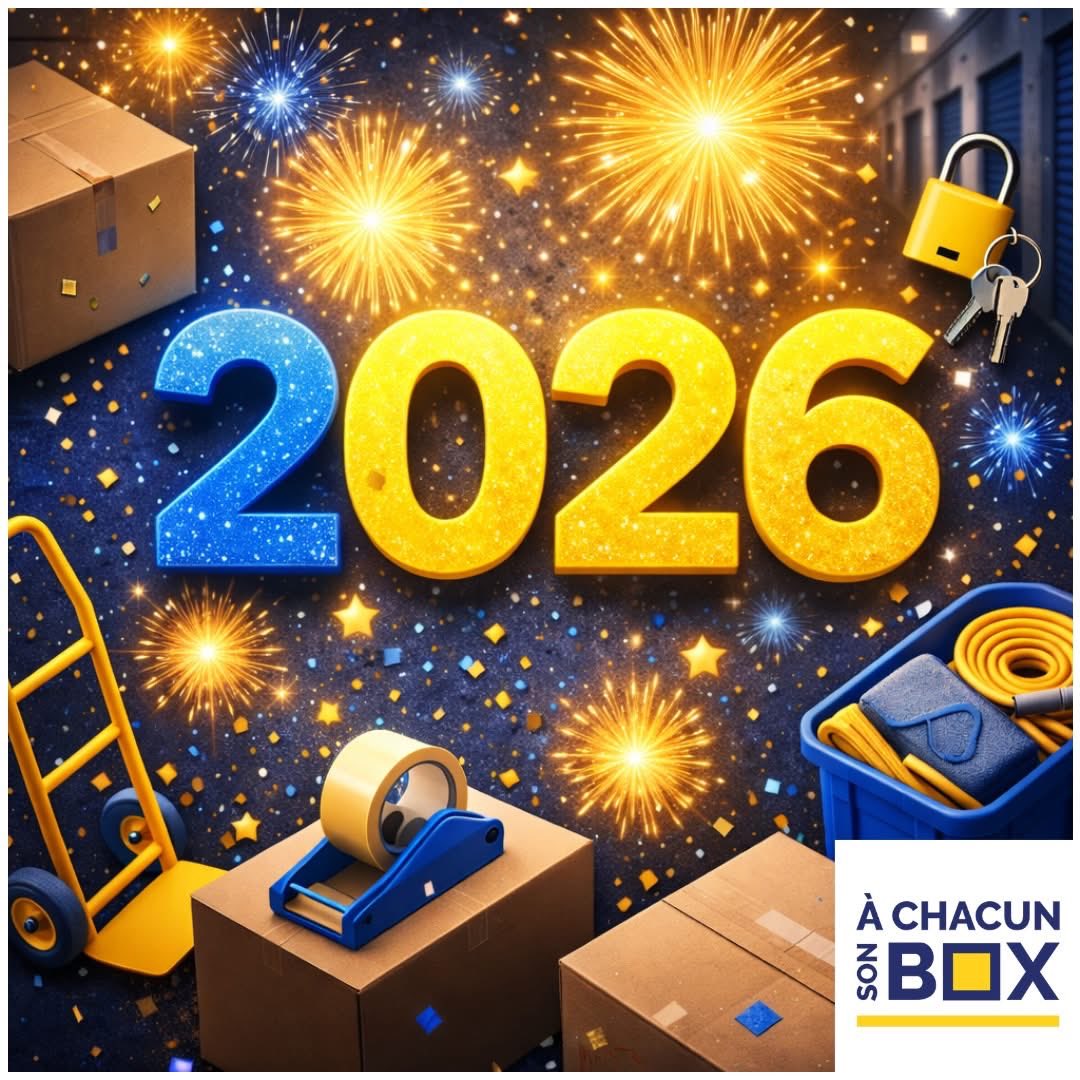 2026 est là 🎉

Une nouvelle année pour faire de la place à vos projets !

Nos boxes sont là pour vous simplifier la vie, toute l’année

Toute l’équipe d’À Chacun Son Box de Caudan et de Rezé vous souhaite une très belle année 2026 ✨

Et toujours plus de place pour vos projets