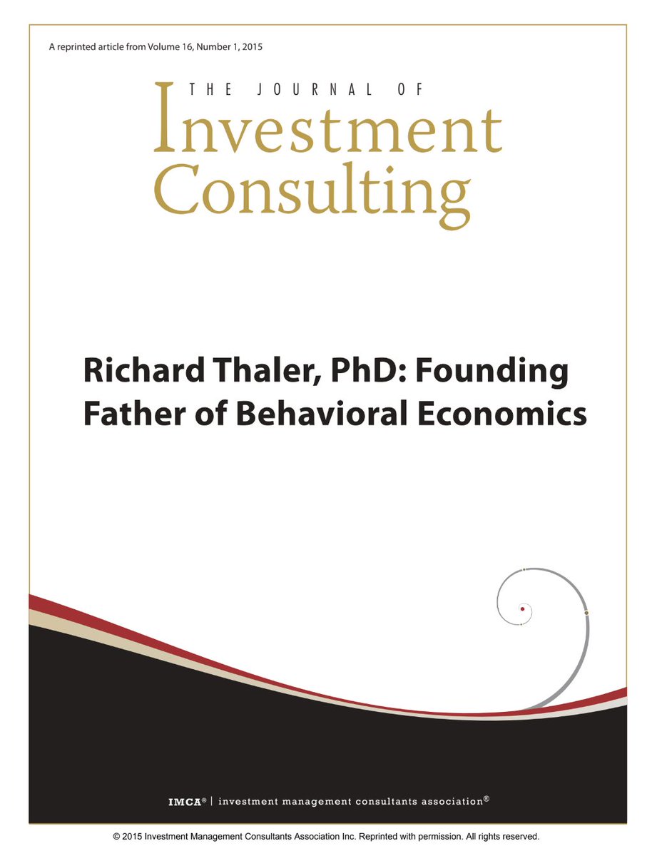 QCompounding's tweet image. One of the best things I read this year?

This article about Behavioral Finance.

Learn directly from Richard Thaler to make rational investment decisions: