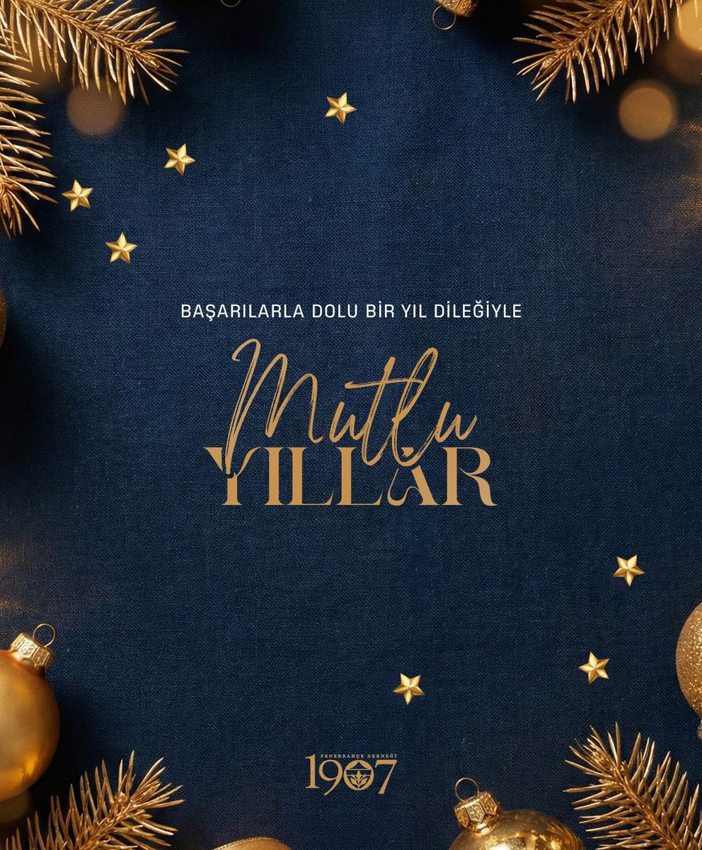 1907FBD's tweet image. Yeni bir yıla girerken, kalbimiz yine en büyük sevdamız Fenerbahçe için çarpıyor. Sarı lacivert neşenin hayatınızdan eksik olmadığı bir yıl olmasını temenni ediyoruz.

1907 ruhuyla, omuz omuza nice şampiyonluklara! 💛💙

Mutlu Yıllar 🎉