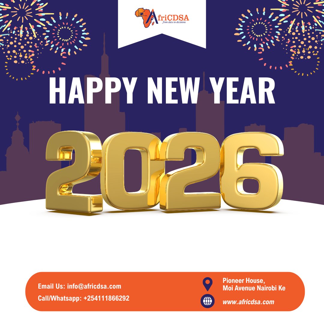 Thank you for being part of the AfriCDSA journey this year. Your trust and support continue to drive our mission of building data-driven skills and transforming careers. We look forward to creating even more impact together in the year ahead. 

#AfriCDSA #FromDataToDecisions