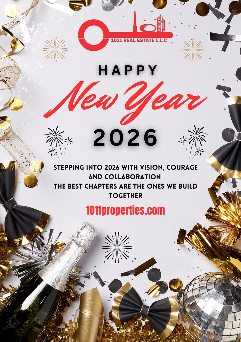 ✨ Happy New Year from 1011 Properties! ✨

Thank you to our clients, partners, and team for an amazing year. Here’s to new beginnings, bigger goals, and more success together in 2026. 🏡🎉

#HappyNewYear #1011Properties #NewBeginnings