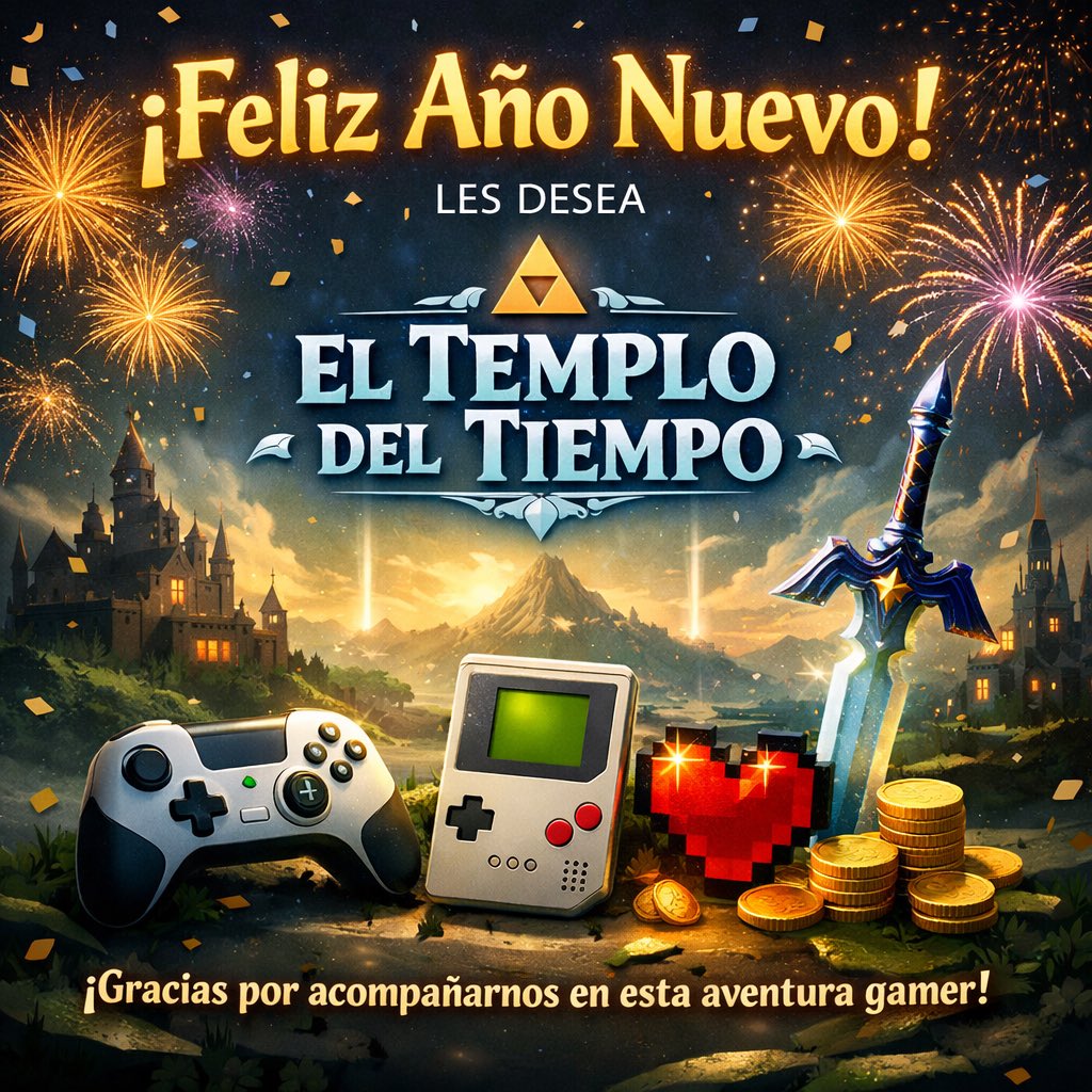 ¡El Templo del Tiempo les desea un #FelizAñoNuevo2026! 

Por más aventuras juntos.

Y recuerden, #SomosLaResistencia y claro, #AquíSíJugamos