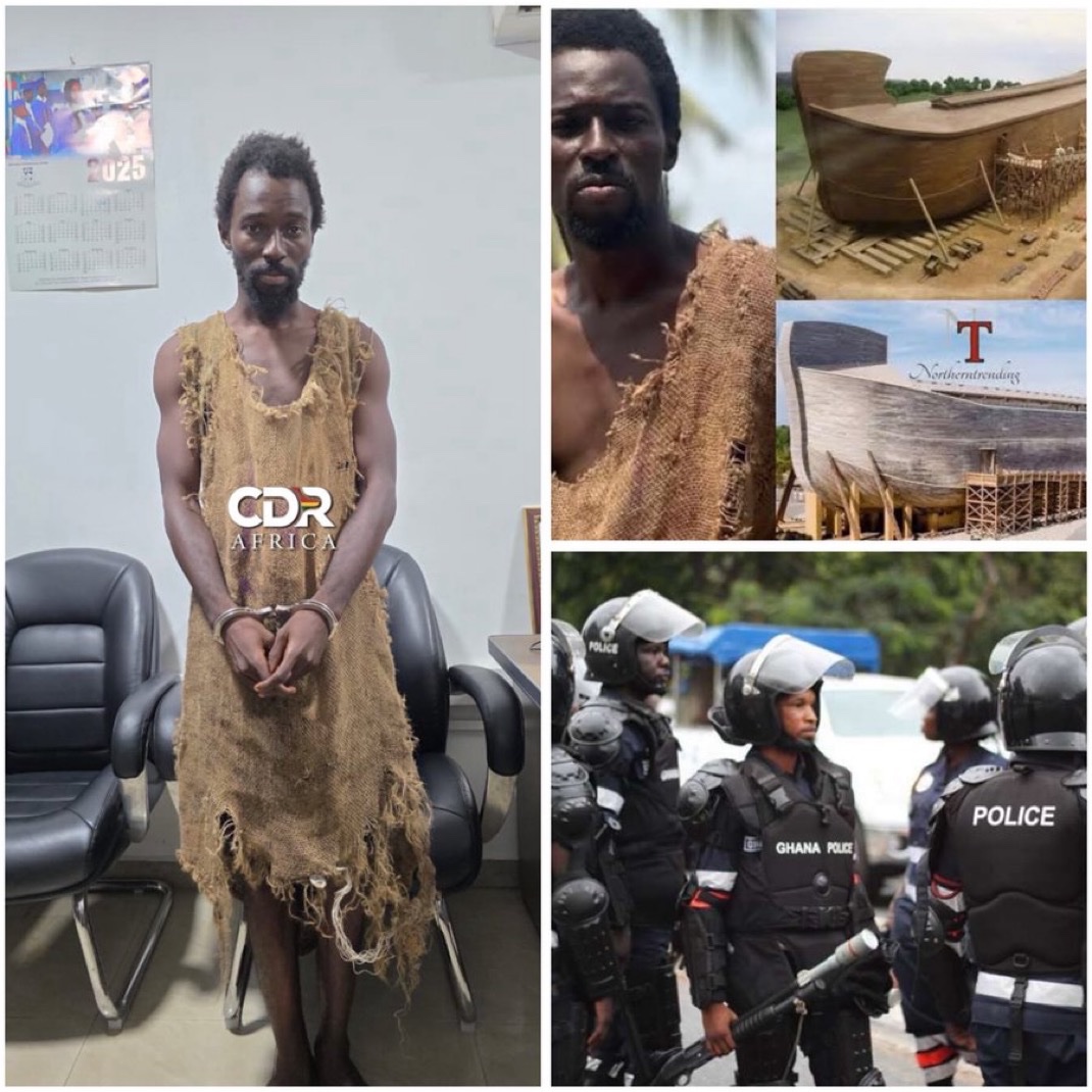 JUST IN: Viral Ghana pastor Evans Eshun, also known as Ebo Noah who claimed the world will end on Christmas Day has been arrested by  Ghana Police