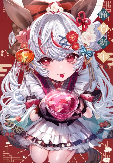 𝐻𝒶𝓅𝓅𝓎 𝒩𝑒𝓌 𝒴𝑒𝒶𝓇 梅茶の妖精 (魔女マカロン) #謹賀新年
