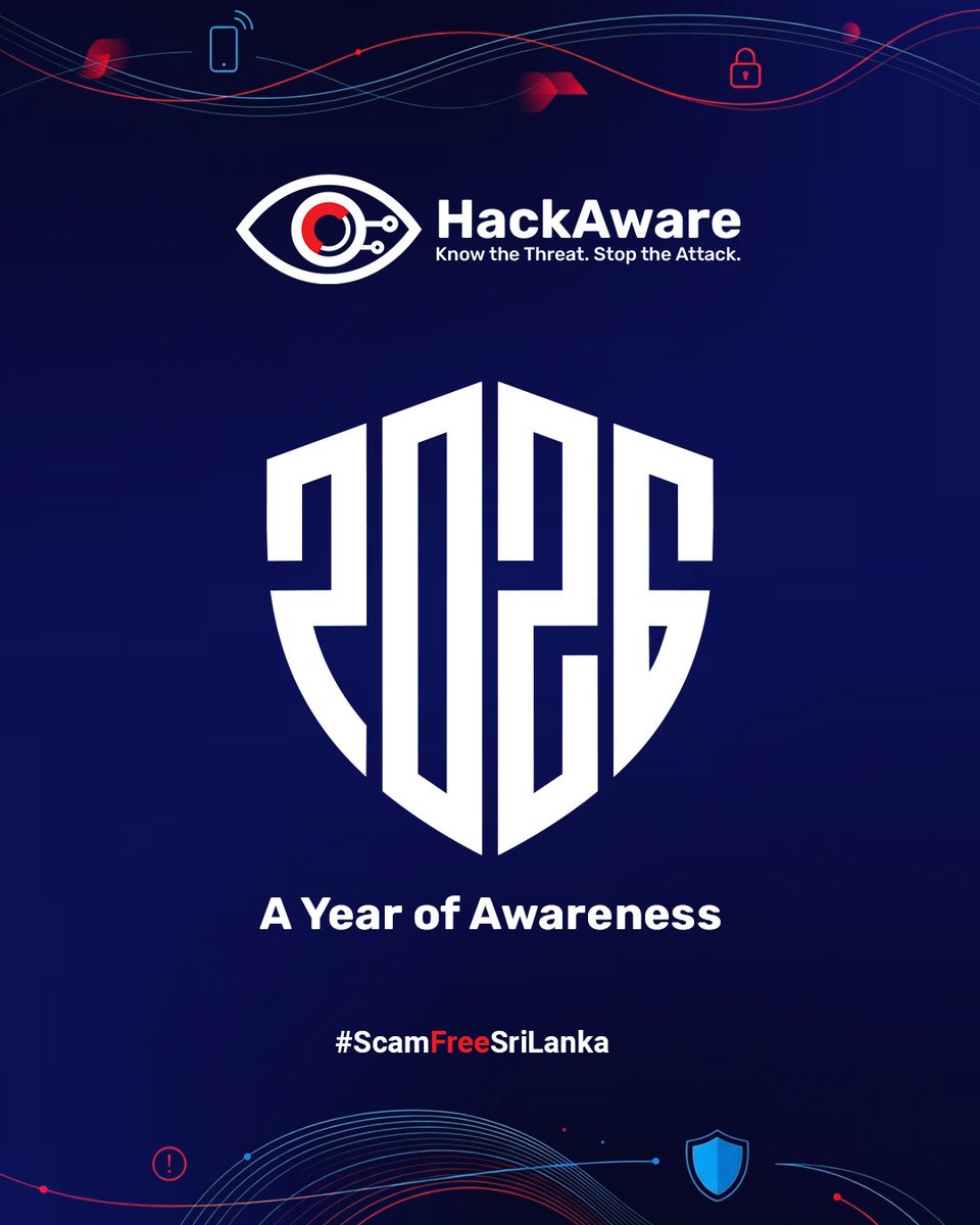 HackAwareOrg's tweet image. Wishing you all a very Happy New Year.
As we step into 2026, may it be a year filled with hope, awareness, and stronger communities.

Together, let’s stay informed, look out for one another, and move forward with confidence and care.

#ScamFreeSriLanka #YearOfAwareness #HackAware
