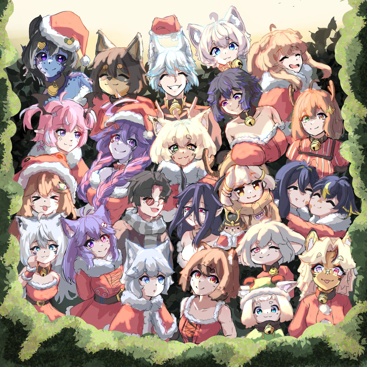 🎉Last drawing of the year🎉 
Another year, another drawing of all the people I love and who support me🌸 Now there are even more of them❗ Thank you all for what you mean to me and thank you for giving me the motivation to keep drawing🖌️ I really appreciate it🩷
Happy New Year🎉