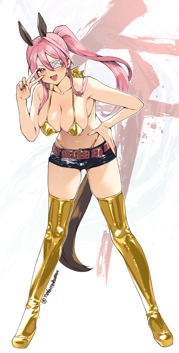 あけましておめでとうございます。
馬柄ビキニは無いので金ビキニOCです。普通に(?) 