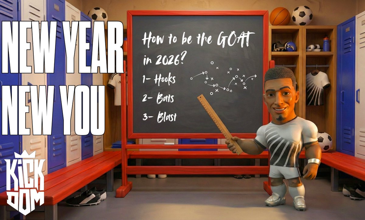 Happy New Year. 🎆

People are outside watching fireworks. 
You should be inside dropping W's in the game.

Forget the gym resolution. ❌
Perfect your game instead. ✅

Let's make 2026 absolute organised chaos.🔥
We KICKDOM wish you a happy new year. 🙏🏼